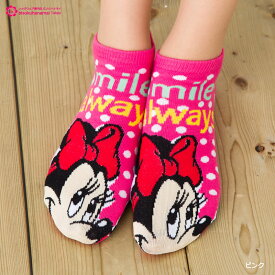 HAPPY WORD ミニー スニーカー丈ソックス (Smile Always) Minie mouse くるぶし丈 ショートソックス 靴下 レディース ディズニー Disney short socks ladies