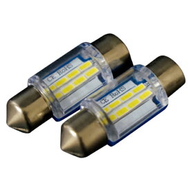T10×31mm LED ホワイト 6000K 3014SMD×8基 超拡散 クリアケース 2個 ルームランプ ナンバー灯 ルームライト ライセンスランプ フェストンバルブ 白 パーツ 対応