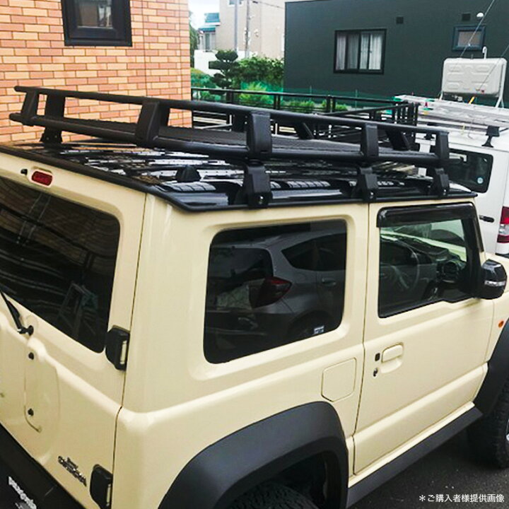 楽天市場 ジムニー Jb64 ジムニーシエラ Jb74 ルーフキャリア ルーフラック ルーフボックス カスタム パーツ ドレスアップ 改造 ブラック 黒 カーゴ ベルト 四方囲い キャンプ 釣り 軽自動車 スティール ｍ ｚｎｅｔ