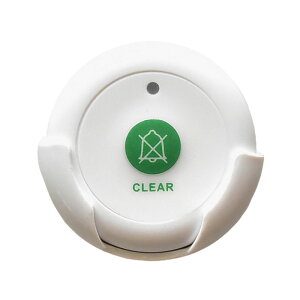 子機 単品 1個 クリア専用 電池式 ワイヤレスチャイム ワイヤレスコール コードレスチャイム 飲食店 介護 業務用 呼び出しベル 呼び出しチャイム 呼び出しボタン 呼び鈴 ワイヤレス 電池式