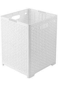 ランドリーバスケット 折りたたみ 大容量 ランドリーボックス 角型 四角 スクエア 折り畳み 洗濯かご 洗濯カゴ プラスチック メッシュ コンパクト おしゃれ スリム 省スペース 持ち手付き