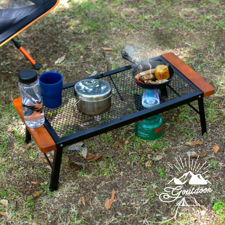 楽天市場 グリルスタンド テーブル キャンプ アウトドア スチールテーブル ウッド 木 折りたたみ 網 q バーベキュー バーベキュースタンド 焚き火台 五徳 直火 調理台 コンパクト 便利 グッズ キャンプ用品 折り畳み ローテーブル ｍ ｚｎｅｔ