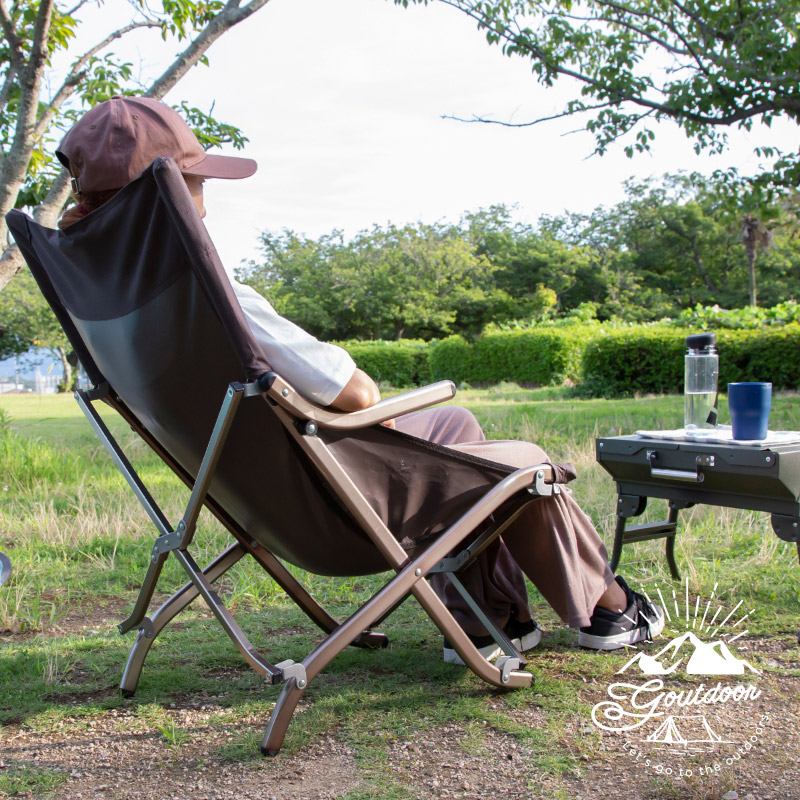サイトに アウトドアチェア 軽量 折りたたみ ハイバック outdoor chair 椅子3色 リクライニングチェア リクライニング チェアー  ひじ掛け アウトドアイス 耐荷重120kg おうちキャンプ バーベキュー BBQ ソロ サイトに - shineray.com.br