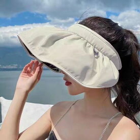 UVカット 帽子・ヘアバンド両用 日よけ帽子 紫外線対策 日焼け防止UPF50+ 99%遮光 レディース つば広 小顔効果 速乾 通気性よい 熱中症予防 アウトドア用・旅行用 女優帽
