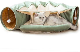 ねこトンネル 猫ハウス キャットトンネル 猫ベッド ペットハウス おもちゃ 折りたたみ 収納便利　送料無料