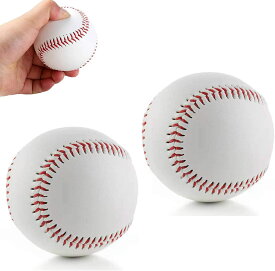 3pcs 野球ボール キャッチボール 軟式野球ホワイト レザー トレーニングボール ソフトボール やわらかい 野球練習ボール 3個セット