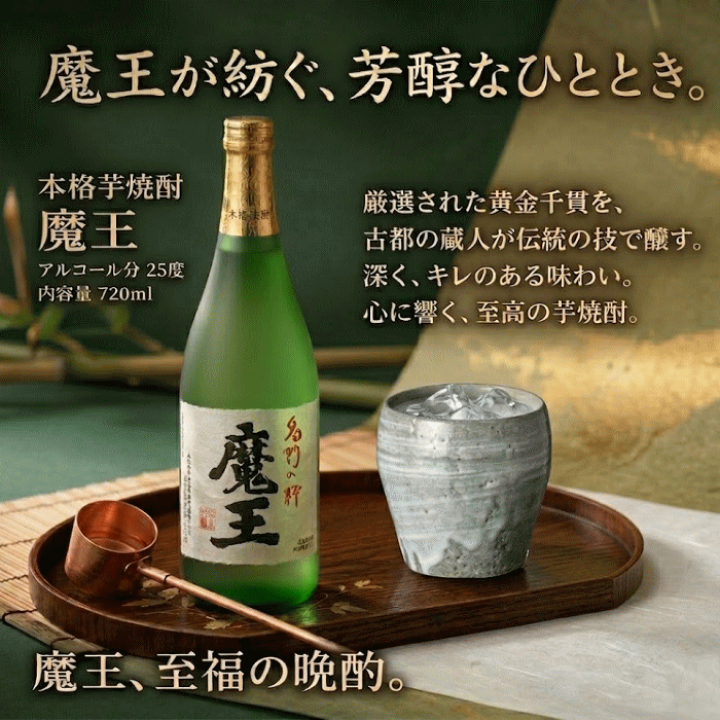 魔王　木箱入り720ml 2本セット 楽天市場】焼酎 魔王 720ml 萬古焼 焼酎カップ セット 木箱入り 芋焼酎