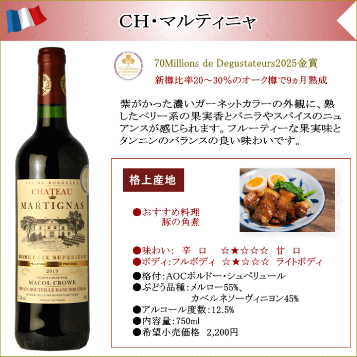 楽天市場】プレミアム金賞受賞 ボルドー ワイン 12本 格上産地