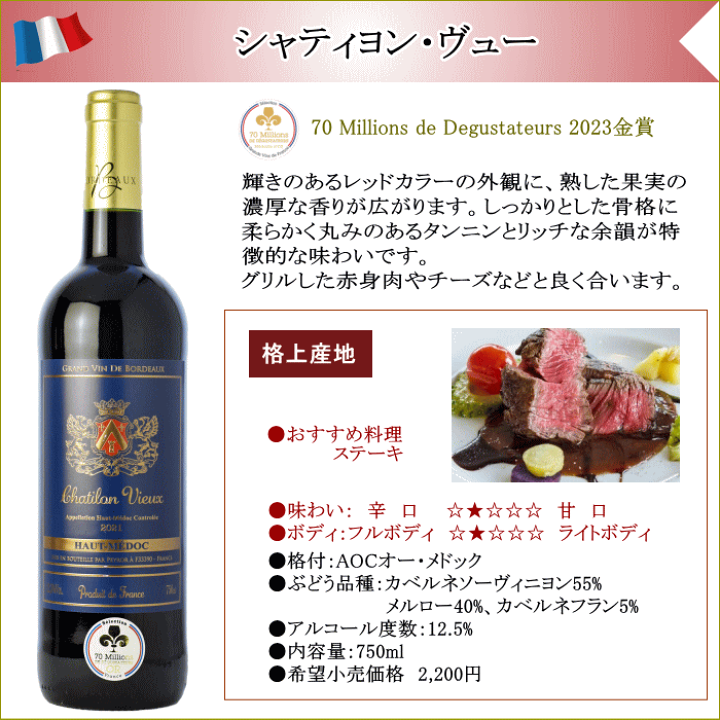 第55弾 ALLトリプル金賞受賞 ボルドー 赤ワイン6本セット フル