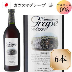 シャトー勝沼 カツヌマ・グレープ 赤 6本 720ml ワイン ノンアルコール Katsunuma Grape ROUGE　c