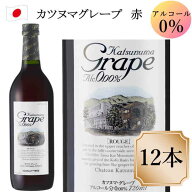 ノンアルコールワイン 赤 辛口 シャトー勝沼 カツヌマグレープ 720ml×12本セット ｜ 産後 授乳中 妊娠中…