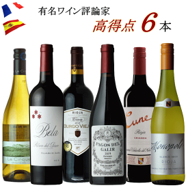 有名ワイン評論家絶賛 6本 セット ワイン ミックス 白 赤 飲み比べ フランス スペイン クネ 福袋 ワインセット 送料無料 パーカー 詰め合わせ