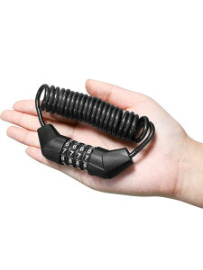 おしゃれ 自転車 チェーンロック ポータブル ヘルメット オートバイ ベビー カー 盗難防止 ダイヤル式 4桁 パスワード コンパクト 安心 防犯グッズ 使いやすい 取り付け 簡単 黒