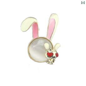 ブローチ 卒業式 入学式 おしゃれ かわいい 白 ウサギ ピンク ウサギ 耳 猫 目 ウサギ ピン 干支 ウサギ ジュエリー ラブ ウサギ アクセサリー