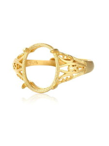 リング 空枠 シルバー925 メンズ レディース レトロ 土台 台座 指輪 アクセサリー ハンドメイド パーツ オーバル 楕円形 ペア 装飾 エスニック ゴールド