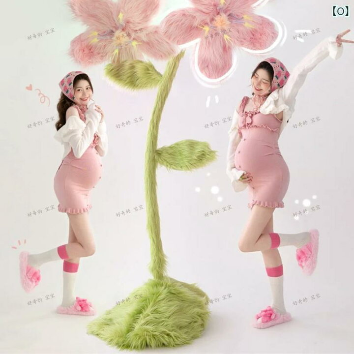 マタニティフォト 記念撮影 ニット ショートパンツ 韓国 c1181