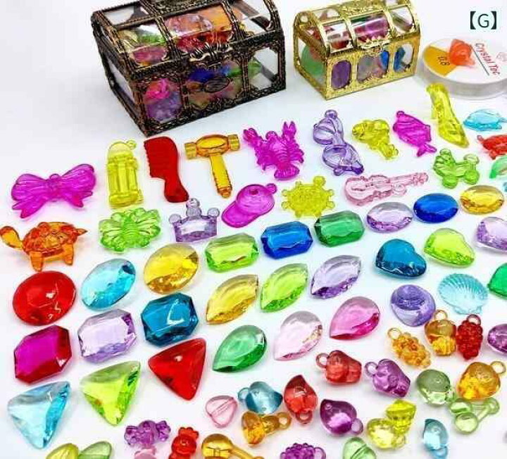 アクリル 宝石 すくい キラキラ クリア 透明 キッズ 子供 おもちゃ 