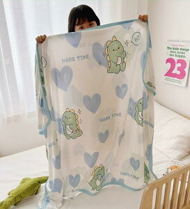 ブランケット ひざ掛け 子供 クール ニット 夏 稚園 サマー アイスシルク 肌触り 快適 涼しい 洗える 昼寝 赤ちゃん 薄い キルト さらさら エアコン 恐竜 車 うさぎ