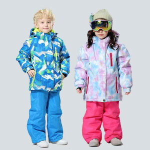ウィンター用品 スポーツウェア キッズ ジュニア 厚手 男の子 女の子 子供用 スキー 服 防水 ジャケット パンツ スーツ 旅行 男女兼用 セットアップ