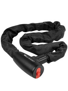 チェーンロック 自転車 盗難防止 鍵 カギ 防犯グッズ ロードバイク オートバイ 持ち運び 自宅 通勤 通学 駐輪場 取付簡単 耐久性 黒