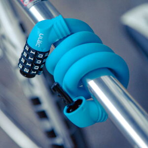 チェーンロック 自転車 盗難防止 鍵 カギ 防犯グッズ ロードバイク 持ち運び パスワード ダイヤル式 自宅 通勤 通学 駐輪場 取付簡単 防水 防錆 ケーブル シリコン 耐久性 黒 グレー 青