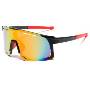 サングラス 男女兼用 ユニセックス 防風 UVカット 紫外線対策 ビッグフレーム フルリム PC素材 ミラーレンズ おしゃれ スポーツ アウトドア バイク運転用 サイクリング ドライブ 保護メガネ(x