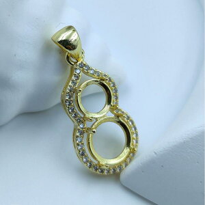 DIYパーツ 瓢箪 縁起物 ペンダントトップ 空枠 金メッキ 玉髄用 チャーム 手作り アクセサリーパーツ ロングネックレス 銅製 中国風 春夏