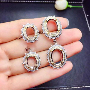 wփy_gZbg fB[X 925Vo[ 18KbL oCJ[ g ΑΉ 8x10mm 10x14mm p DIYp ANZT[(x2)