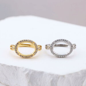 指輪 925シルバー フリーサイズ 楕円形 空枠 シンプル 多サイズ対応 カラーストーン 碧玉 琥珀 翡翠 電気メッキ 韓国風 フェミニン 上品