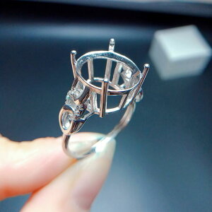 指輪 レディース S925シルバー フリーサイズ 空枠 オーバル型 ハイセッティング 重厚感 18K金メッキ ホワイト ローズ イエローゴールド おしゃれ 通勤 オフィス