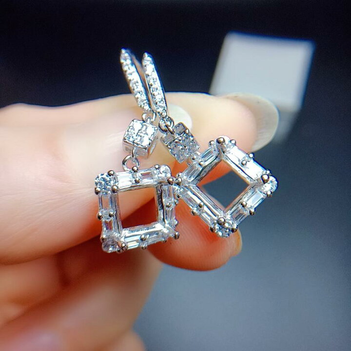 楽天市場】ピアス レディース S925シルバー 空枠 スクエア 6x6mm 石 