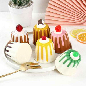 スクイーズ PU素材 食品サンプル ゼリーケーキ クリームケーキ ムースケーキ スイーツ デザート ぷにぷに やわらか ストレス解消 リラックス おもちゃ インテリア 飾り
