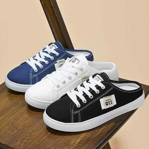 スニーカー レディース 薄型 軽量 通気性 フラットソール 韓国風 ナース用 ホワイト スクール 学生 デッキタイプ キャンバス ローカット ゴム底 無地 ラウンドトゥ 春秋 カジュアル 普段使い