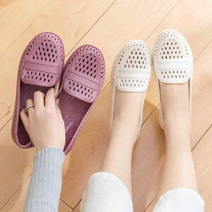 クロッグサンダル レディース 滑り止め 通気性 ソフトソール 春夏 フラット底 つま先保護 PVC製 ナースシューズ 医療用 普段使い ミセス向け 軽量 快適 ぺたんこ