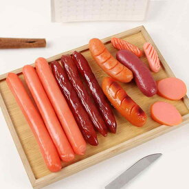 キーホルダー 食品サンプル リアル 本物そっくり フェイクフード ホットドッグ ソーセージ ハム 立体 PVC製 面白グッズ ジョークアイテム バッグチャーム クレーンゲーム景品