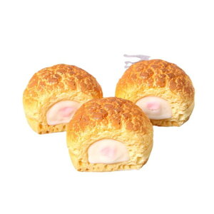 食品サンプル 低反発 シュークリーム パン フェイクフード 模型 オブジェ 飲食店 ディスプレイ 撮影小物 PU素材 握れる 柔らかい リアル 長期保存可能(x5)
