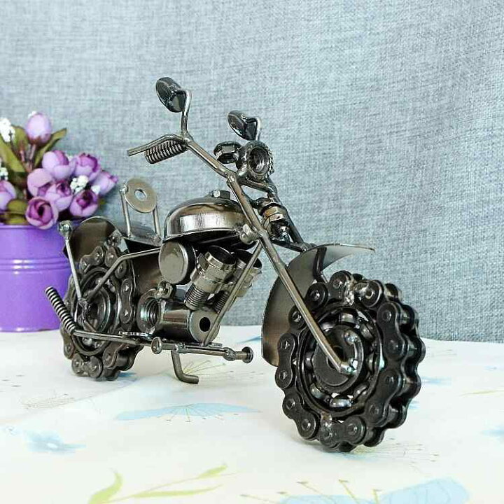金属製バイク 金属製バイクモデル ダークグレー 約30cm 【公式通販】