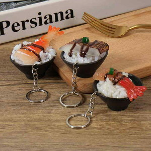 キーホルダー リアルな食品サンプル 寿司 PVC製 種類豊富 日本食 フェイクフード ミニチュア模型 おもちゃ 料理雑貨 かわいい 面白い ストラップ(x5)