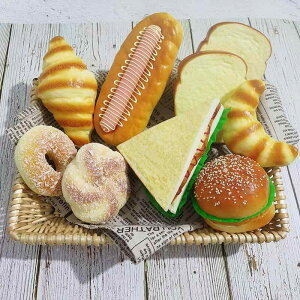 ままごと キッズ おもちゃ リアル パン ケーキ フェイクフード 食品サンプル ごっこ遊び アウトドア キャンプ ビーチ 撮影小物 ディスプレイ インテリア PU素材 プラスチック製 ホットドッグ