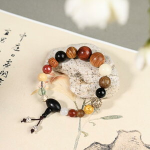 念珠 男女兼用 高品質 木製 パワーストーン 十八? 一連ブレスレット 星月菩提 金糸楠 緑檀 崖柏 金剛 紫光檀 6mm玉 36玉 お守り 厄除け