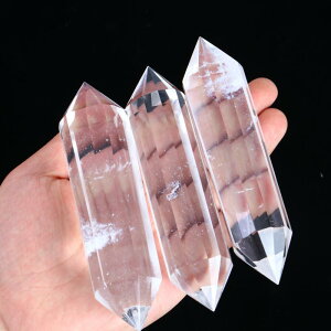 水晶 ヴォーゲル ダブルポイント 溶錬白水晶 12面カット 13cm 風水 ヨガ 瞑想 ヒーリングペンデュラム パワーストーン ジオメトリー インテリア置物 ギフト
