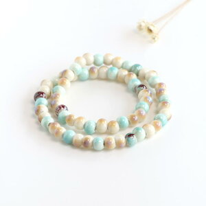 ブレスレット レディース 学生 ペア ユニセックス 景徳鎮 陶器 磁器 ビーズ 民族風 新中華風 エスニック ハンドメイド 手編み カジュアル アクセサリー