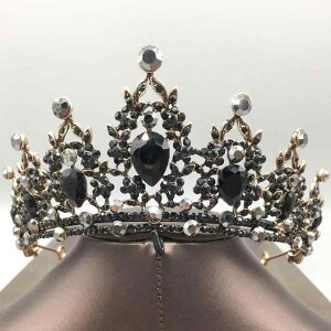 ヘアアクセサリー レディース クラウン ティアラ レトロ アンティーク風 インフルエンサー ブライダル 結婚式 前撮り フォトスタジオ 成人式 誕生日 パーティー 合金製 電気メッキ加工 アン
