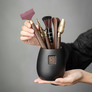 茶道具 黒陶 陶器 茶道六君子 セット モダン シンプル 中国茶 功夫茶器 喫茶用具 家庭用 本格的 茶挟 茶則 茶筒 蓮模様 ディスプレイ
