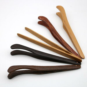 茶道六君子セット 茶挟 無垢材 天然木製 花梨木 黒檀木 鶏翅木 茶道具 家庭用 来客用 茶器 中国茶 工夫茶 茶道用 モダン おしゃれ シンプル(x2)