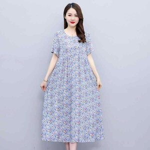 ルームワンピース レディース 上質綿混レーヨン 半袖 ゆったり 大きいサイズ ママ世代 ミセス 外出OK ワンマイルウェア 部屋着 春夏 パジャマ ネグリジェ 丸首 サラサラ素材 薄手 快適