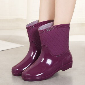 雨靴 レインブーツ レディース 女性用 大人用 防水 防滑 軽量 ショートブーツ スリッポンタイプ PVC製 フラットヒール 春夏用 通勤 作業 ガーデニング アウトドア 晴雨兼用
