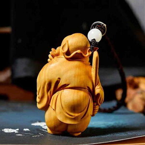 木彫り 魔除け 厄除け 開運 鍾馗 かわいい デフォルメ Q版 天然木彫刻 手持ち飾り 置物 コレクション 黄楊木 崖柏木 緑檀 プレゼント ギフト(x2)