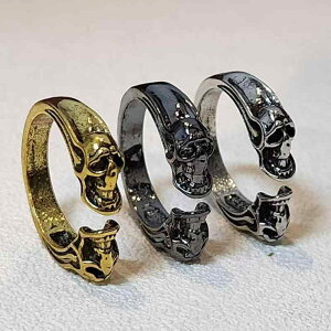 指輪 メンズ スカルヘッド ロック ゴシック パンク スタイル アクセサリー 亜鉛合金製 電気メッキ加工 ファッションリング 男性用 存在感のある個性的なデザイン