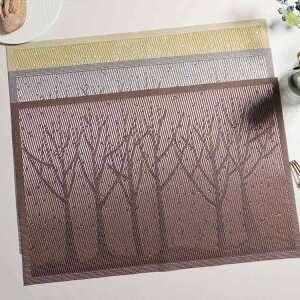 ランチョンマット PVC製 断熱 洗える 丸洗い可能 北欧風 おしゃれ シンプル 無地 食卓用 ホテル仕様 ダイニング テーブルマット ゴールド コーヒー グレー(x10)